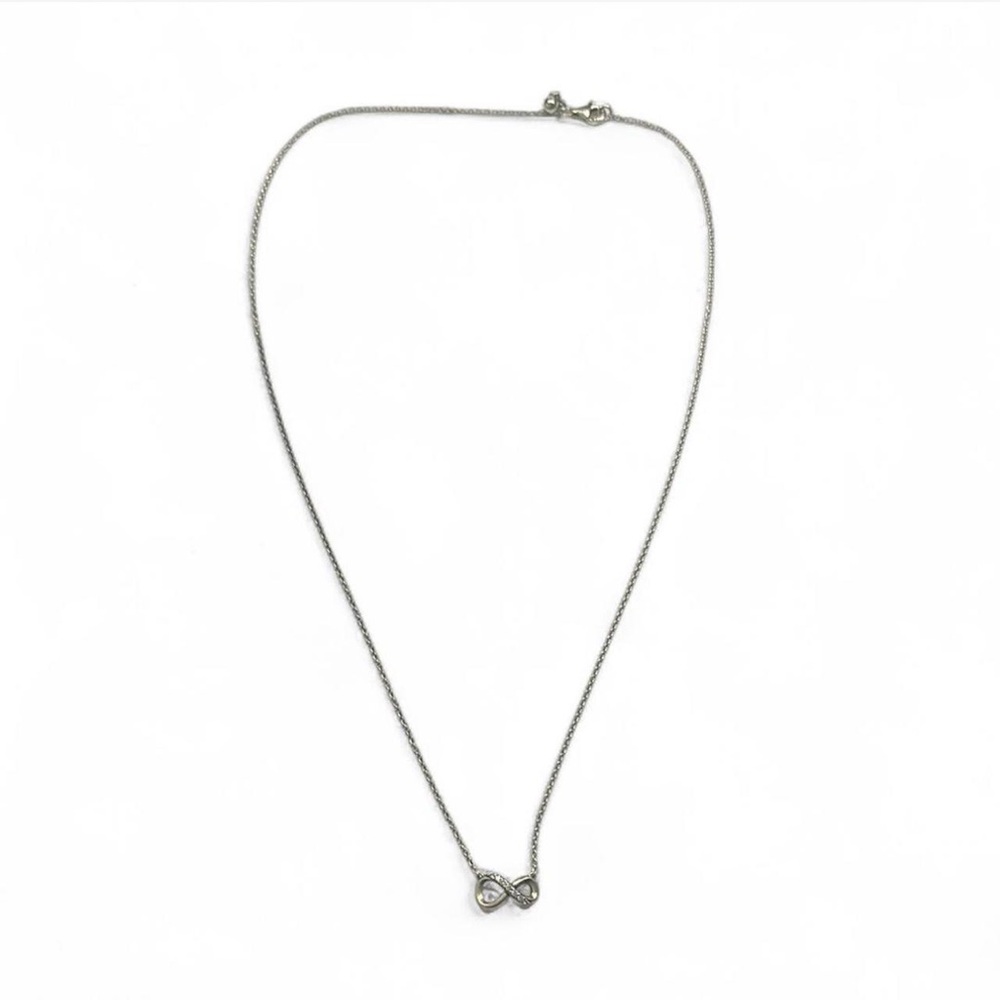 Elegant Silver Pandora Infinity Necklace